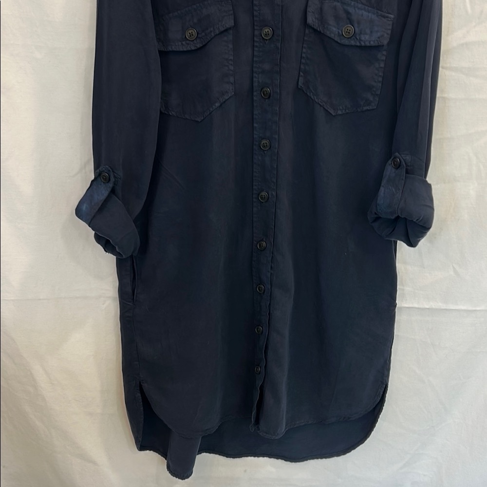 Sneakpeek Navy Button-Up Dress - Picture 5 of 6